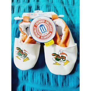 Skidders Miami Hurricanes Baby Booties Newborn Infant Boy or‎ Girl NEW